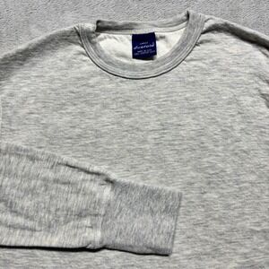 Vintage Duofold Thermal Shirt Mens L Gray Long Sleeve Wool Blend Base Layer USA